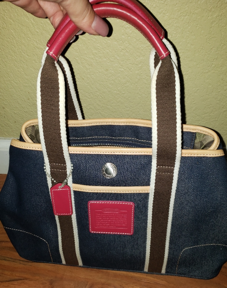 Coach denim bag